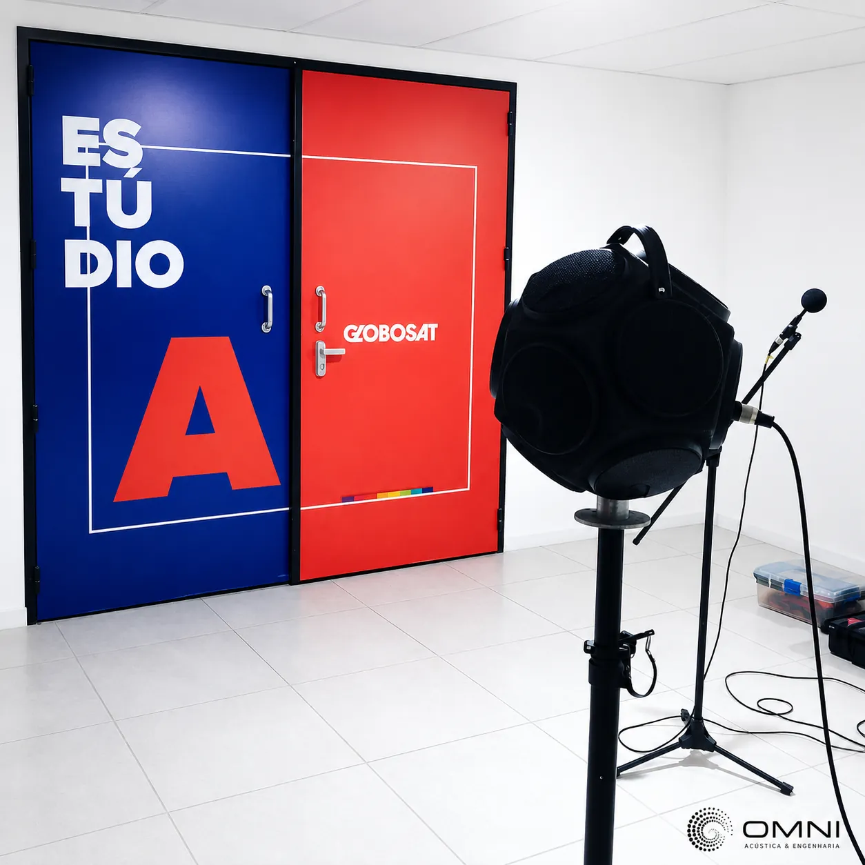 Projeto acústico de estúdio profissional - Globosat Estúdio A